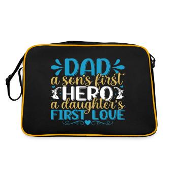 Father and son - father and daughter gift father - Retro Bag - black/gold - Back
