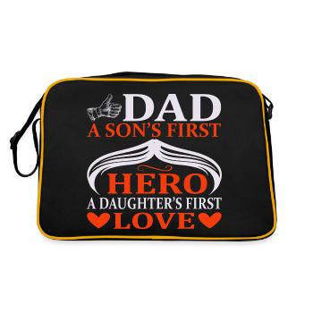 Father and son - father and daughter gift father - Retro Bag - black/gold - Back