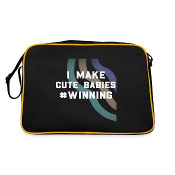 Father's Day dad dad dad dad dad dad dad - Retro Bag - black/gold - Back