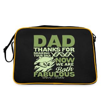 Drôle de forme de cadeau de fête des pères pour le fils et la fille - Sac Retro - noir/or - Dos