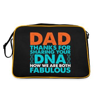 Drôle de forme de cadeau de fête des pères pour le fils et la fille - Sac Retro - noir/or - Dos