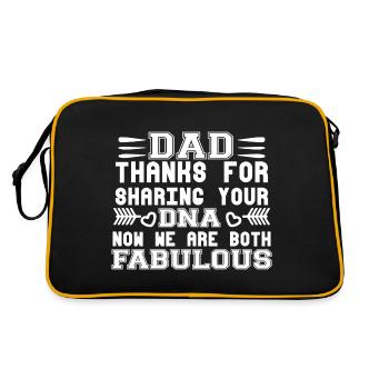 Drôle de forme de cadeau de fête des pères pour le fils et la fille - Sac Retro - noir/or - Dos