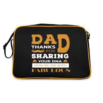 Drôle de forme de cadeau de fête des pères pour le fils et la fille - Sac Retro - noir/or - Dos