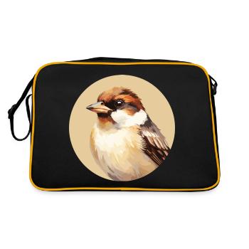 House sparrow - Retro Bag - black/gold - Back
