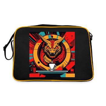 Dragon Cuppa - Retro Bag - black/gold - Back