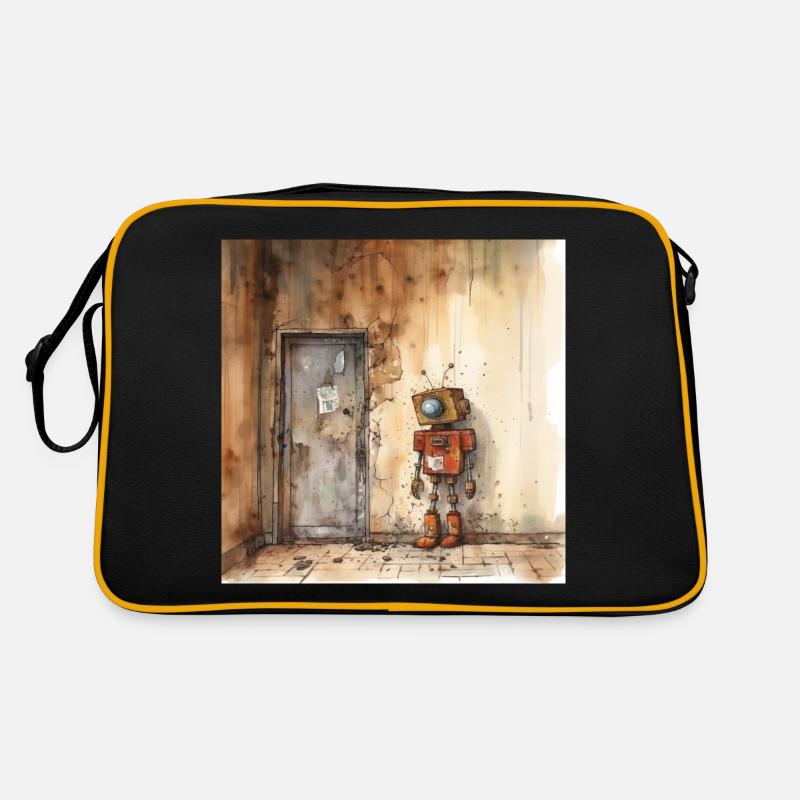 Old Rusty Abandoned Robot 4 Retro Bag