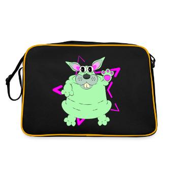 NEVER SEEN - Retro Bag - black/gold - Back