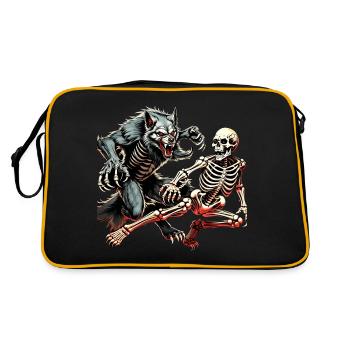 Gruseliges Halloween-partykostüm Werwolf Und - Retro Bag - black/gold - Back