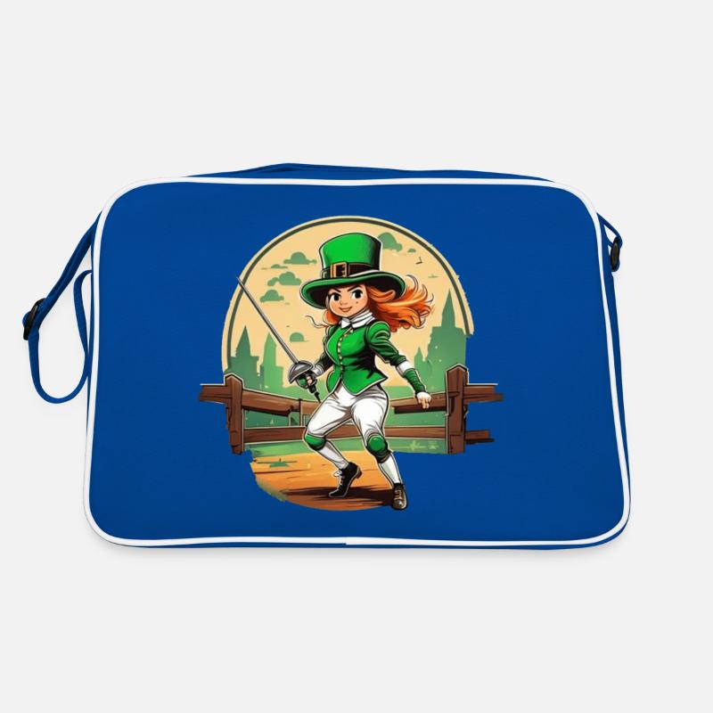 St. Patrick's Day Kleeblatt Fechten Retro Tasche