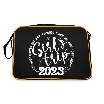 Voyage des filles 2023 Funny Girls Trip Week-end Vacances - Sac Retro - noir/or - Dos