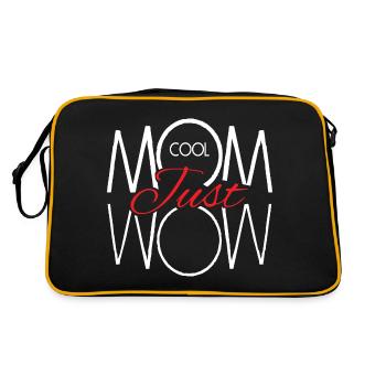 Muttertag Coole Mama einfach nur wow Geschenkidee - Retro Tasche - Schwarz/Gold - Hinten
