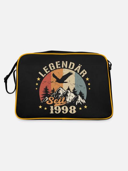 Legendary Since 1998 Vintage Vintage Birthday - Retro Bag - black/gold - Back