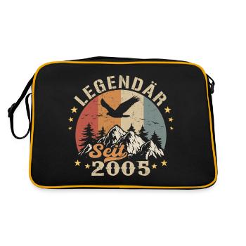 Legendär seit 2005 Jahrgang Vintage Geburtstag - Retro Tasche - Schwarz/Gold - Hinten