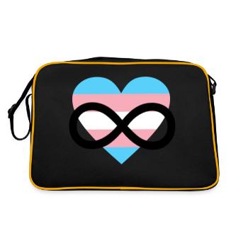 Trans Transgender Polyamory LGBTQ Pride - Retro Bag - black/gold - Back