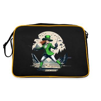 Clôture Trèfle de la Saint-Patrick - Sac Retro - noir/or - Dos