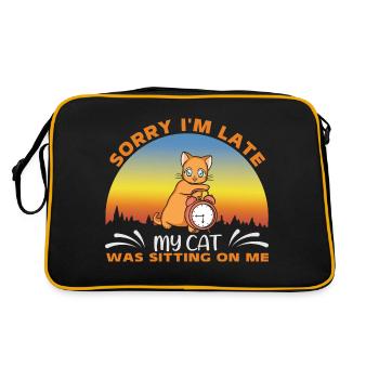 Chat mignon roux - Sac Retro - noir/or - Dos