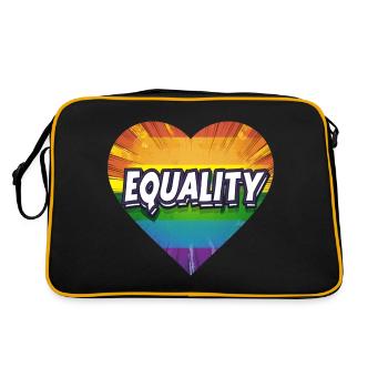 LGBTQ Equality - Retro Tasche - Schwarz/Gold - Hinten