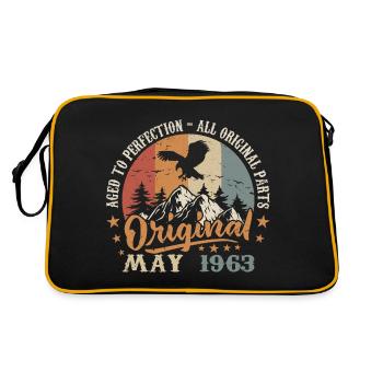 Cadeau d’anniversaire mai 1963 1963 mai - mai 1963 - Sac Retro - noir/or - Dos