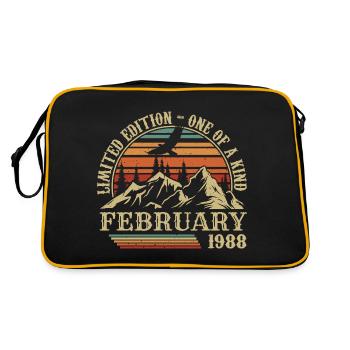 Février 1988 Rétro Né en Février 1988 Anniversaire - Sac Retro - noir/or - Dos