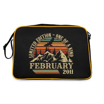 February 2011 Retro Born February 2011 Birthday - Retro Bag - black/gold - Back