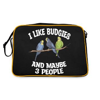Amoureux de Budgerigar - Sac Retro - noir/or - Dos