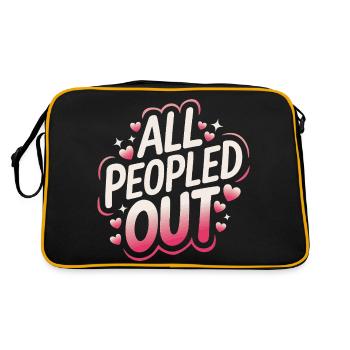 Introvertierter asozialer introvertierter - Retro Tasche - Schwarz/Gold - Hinten