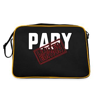 Opa limitierte Edition - Retro Tasche - Schwarz/Gold - Hinten