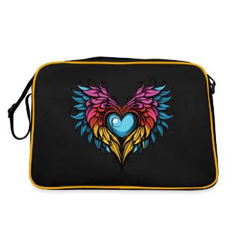 Heart Wings - Retro Bag - black/gold - Back