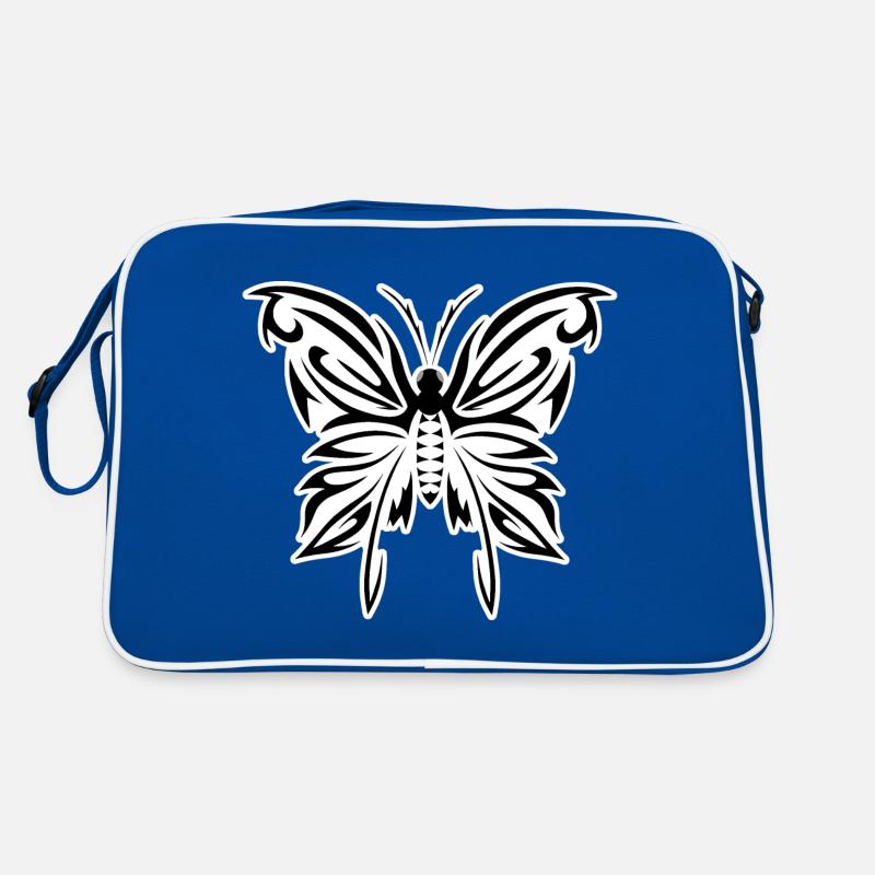 Papillon gothique version noir blanc Sac Retro