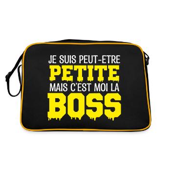 je suis peut-être petite mais c est moi le Boss - Sac Retro - noir/or - Dos