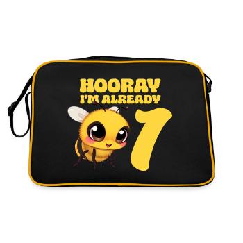 Bee Birthday Bee - Hooray i am already 1 - Retro Bag - black/gold - Back