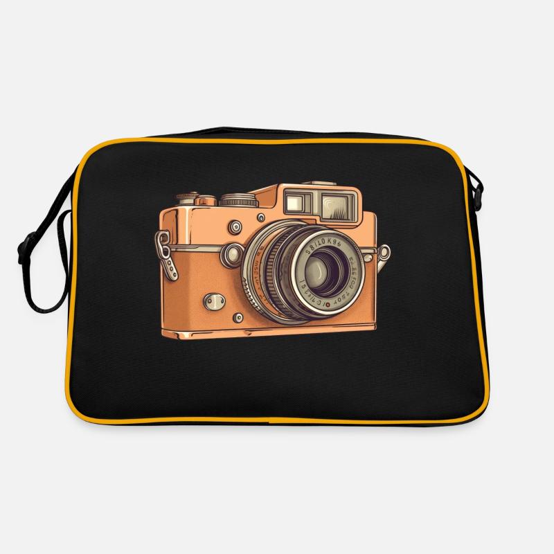 Analog Kamera - Retro Tasche - Schwarz/Gold