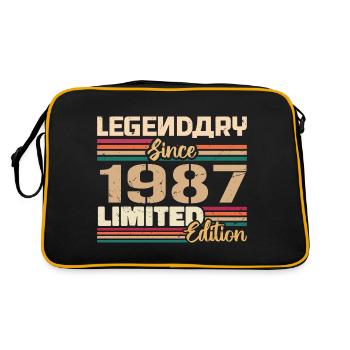 1987 Millésime 1987 Anniversaire Né En 1987 - Sac Retro - noir/or - Dos