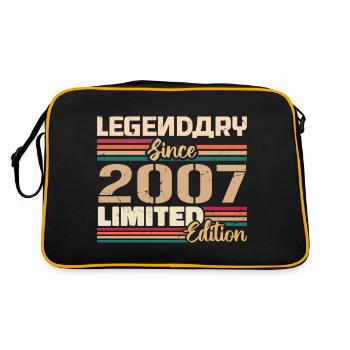 2007 Vintage 2007 Birthday born in 2007 - Retro Bag - black/gold - Back