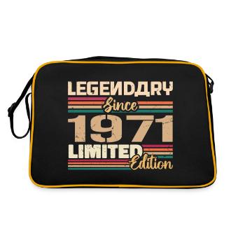 1971 Vintage 1971 Geburtstag geboren im Jahr 1971 - Retro Tasche - Schwarz/Gold - Hinten