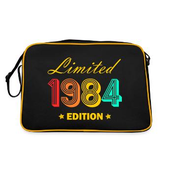 Né en 1984 40ème anniversaire Geschen Né en 1984 - Sac Retro - noir/or - Dos