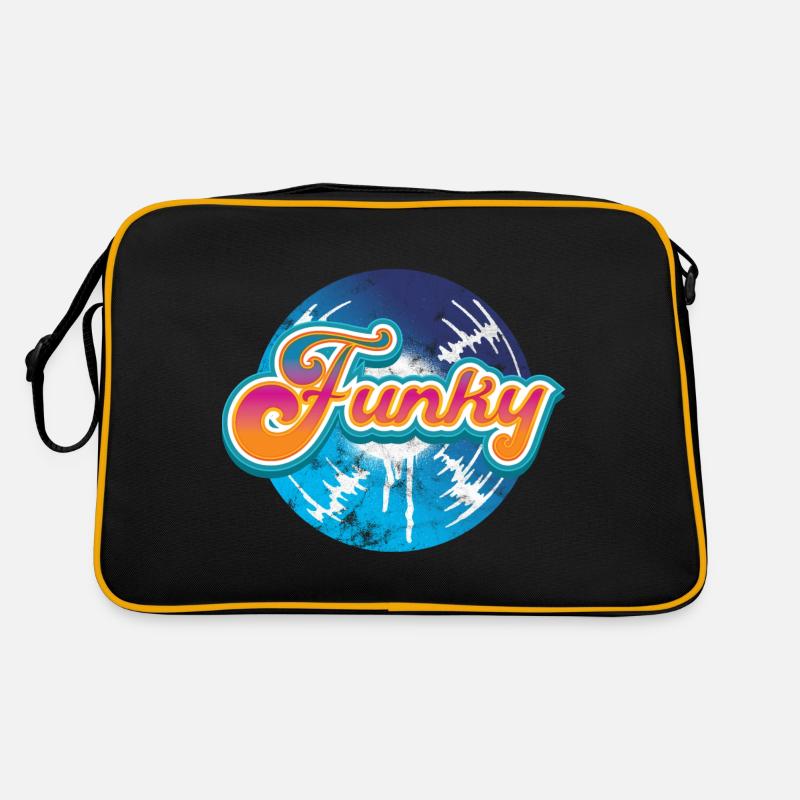 Funky - Retro Tasche - Schwarz/Gold