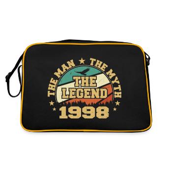 1998 Geburtstag geboren im Jahr 1998 Retro Vintage - Retro Tasche - Schwarz/Gold - Hinten