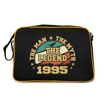 1995 Birthday Born In 1995 Retro Vintage - Retro Bag - black/gold - Back
