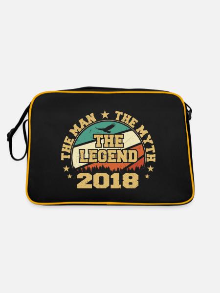 2018 Birthday Born in 2018 Retro Vintage - Retro Bag - black/gold - Back