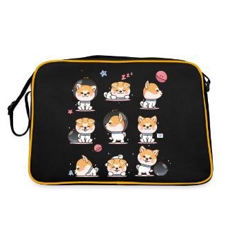 Shiba Inu - Sac Retro - noir/or - Dos