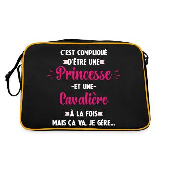 Compliqué princesse et d'être cavalière - Sac Retro - noir/or - Dos