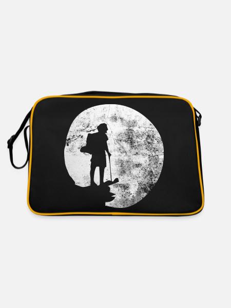 Lune - Randonnée - (12) - Sac Retro - noir/or - Dos