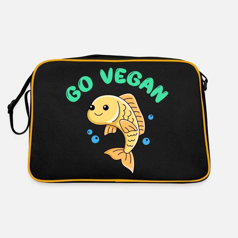 Conception de poisson pour les fiers végétaliens Sac Retro