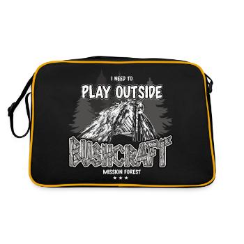 Bushcraft I need to play outside Outdoor Shelter - Retro Bag - black/gold - Back