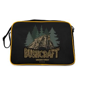 Bushcraft Abenteuer Survival Outdoor Shelter - Retro Tasche - Schwarz/Gold - Hinten