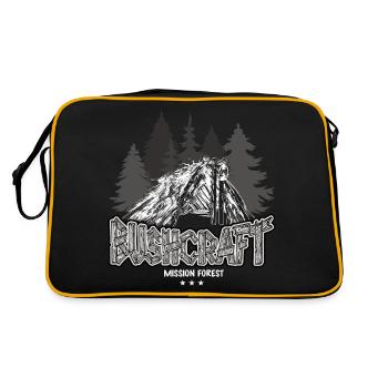Bushcraft Abenteuer Survival Outdoor Shelter - Retro Tasche - Schwarz/Gold - Hinten