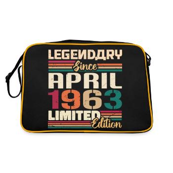 Les légendes sont nées en avril 1963 - 1963 - Sac Retro - noir/or - Dos