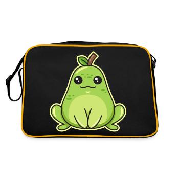 Frog pear design for frog lovers - Retro Bag - black/gold - Back