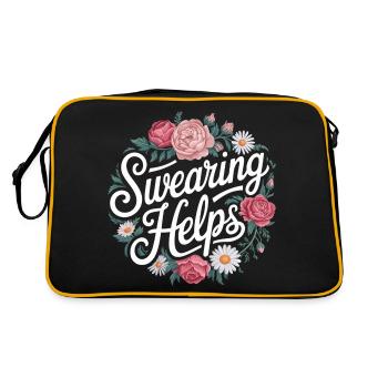 Swearing Helps 8 - Retro Tasche - Schwarz/Gold - Hinten